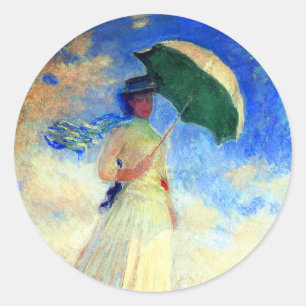 Adesivo Mulher Monet com Parasol à Direita