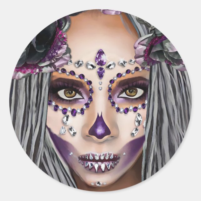 Adesivo Mulher Negra Africana Sacerdosa Fantasia Arte (Frente)