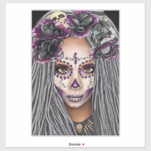 Adesivo Mulher Negra Africana Sacerdosa Fantasia Arte