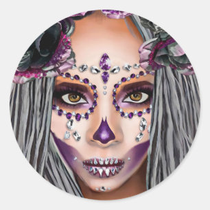 Adesivo Mulher Negra Africana Sacerdosa Fantasia Arte