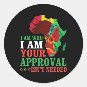 Adesivo Mulher Negra Africana Sou Quem Eu Sou A Sua Aprova
