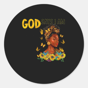 Adesivo Mulher Negra Deus Diz Quem Eu Sou Versículo Bíblic