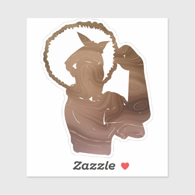 Adesivo Mulher Negra Forte Feminista Afro-Justiça Social (Folha)