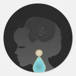 Adesivo Mulher Negra Silhouette Dark Glamor