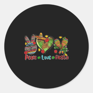 Adesivo Mulher: Paz Amor Fiesta Heart Leopard Cin mexicano