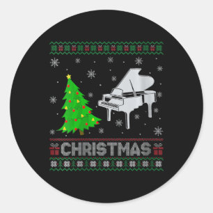 Adesivo Mulher Piano Xmas Tree Lighting Feia De Natal