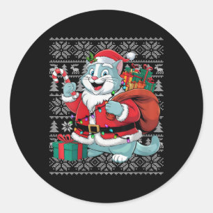 Adesivo Mulher Polar Cat Xmas Sweater Style Febre Pol