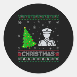 Adesivo Mulher Policial Xmas Tree Lighting Ufly Christmas