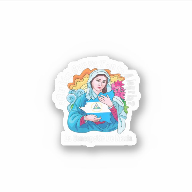 Adesivo Mulher Quien Causa Tanta Alegria Inmaculada Concei (Frente)