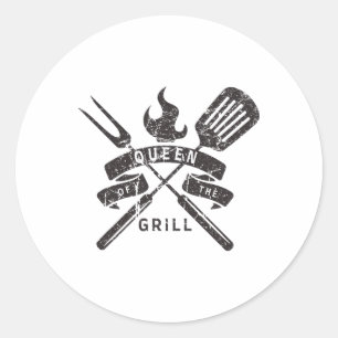 Adesivo Mulher Rainha Do Grill - Citação Mestra Grelha