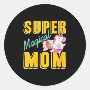 Adesivo Mulher Super Magia Mãe Rainbow Unicorn Hero Wero