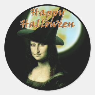 Adesivo Mulher testemunha Mona Lisa Halloween