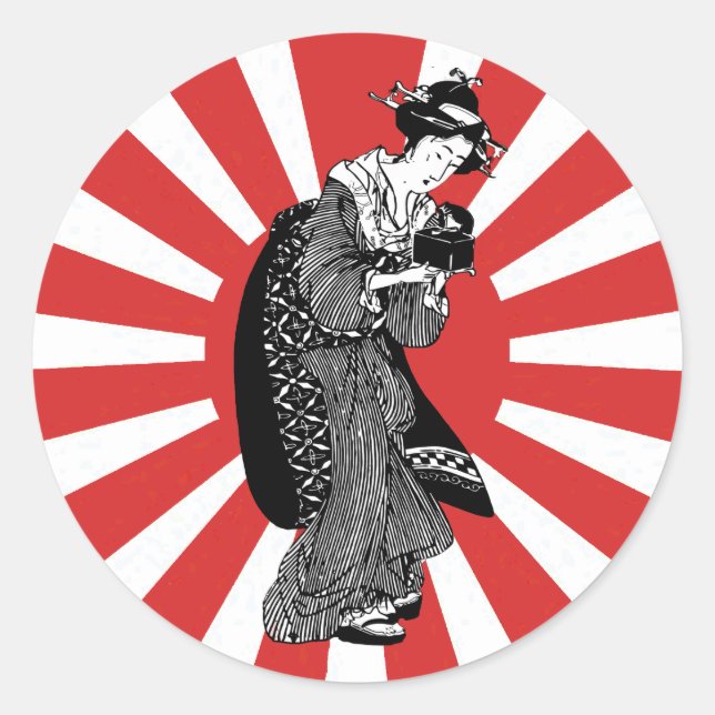 Adesivo Mulher tradicional japonesa (Frente)
