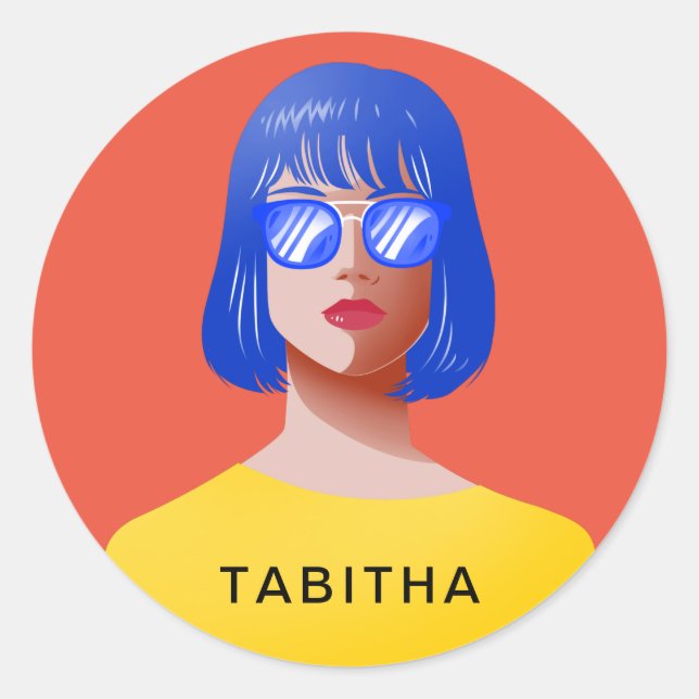 Adesivo Mulher vermelha e clássica (Frente)