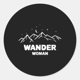 Adesivo Mulher Viajante Hiking Caminhada Escalada