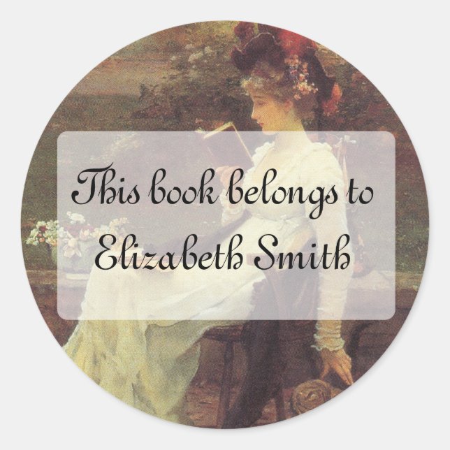 Adesivo Mulher Vitoriana Leitura V2 (Frente)