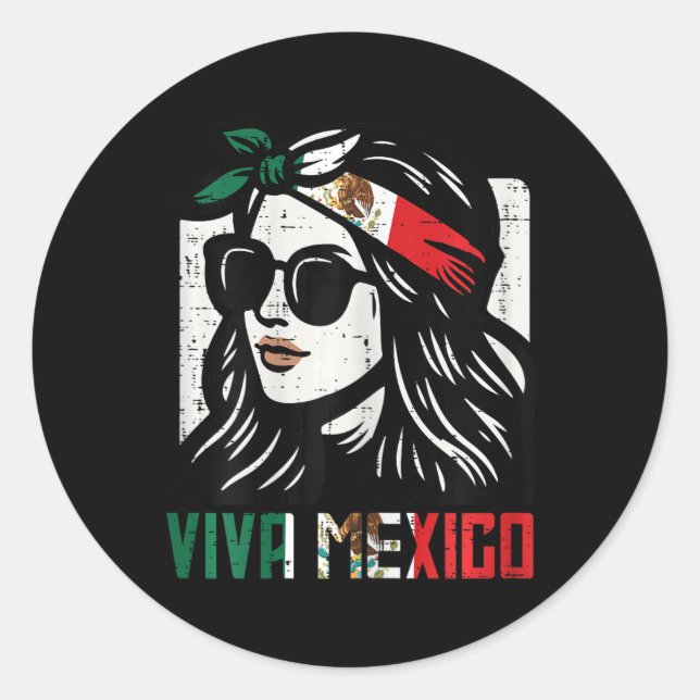 Adesivo Mulher Viva México Bandeira Cinco de Mayo Mulheres (Frente)