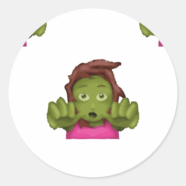 Adesivo mulher zombie emoji (Frente)