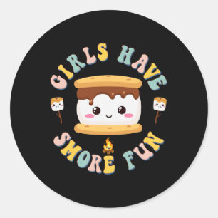 Adesivo Mulheres Acampando Kawaii Smores Meninas Têm Mais