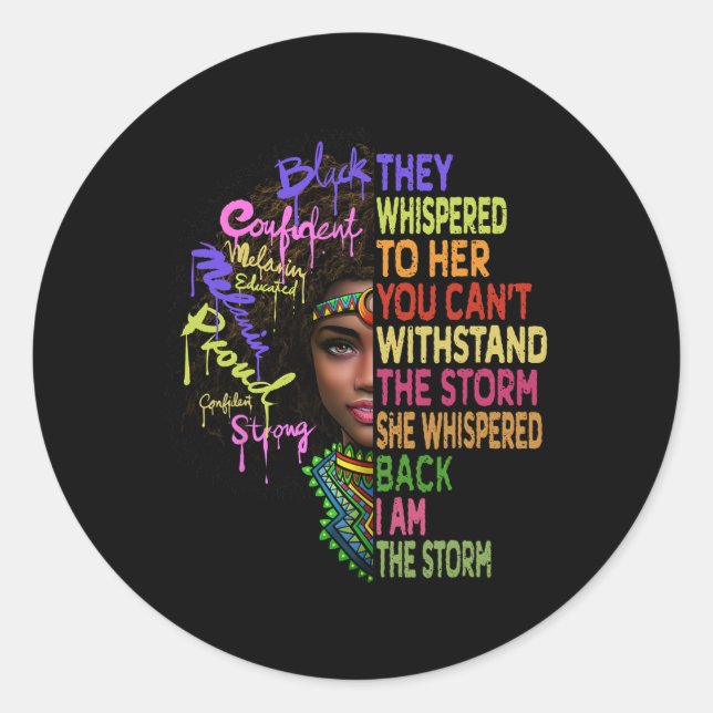 Adesivo Mulheres Africanas Eu Sou A Tempestade História Ne (Frente)