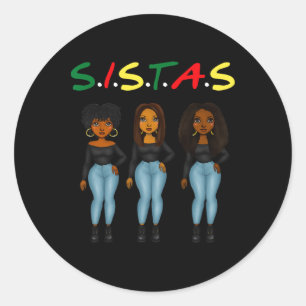Adesivo Mulheres Afro Juntas Orgulhosas Sistas Quee