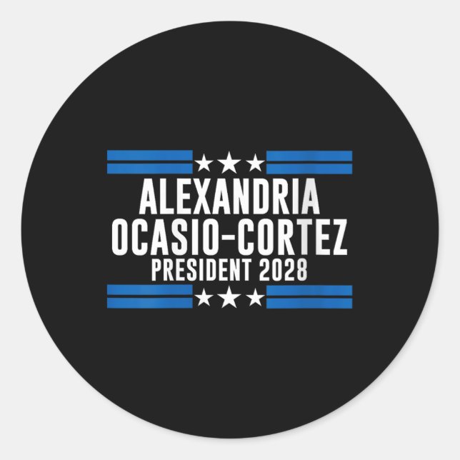 Adesivo Mulheres Alexandria Ocasio Cortez Para Presidente  (Frente)