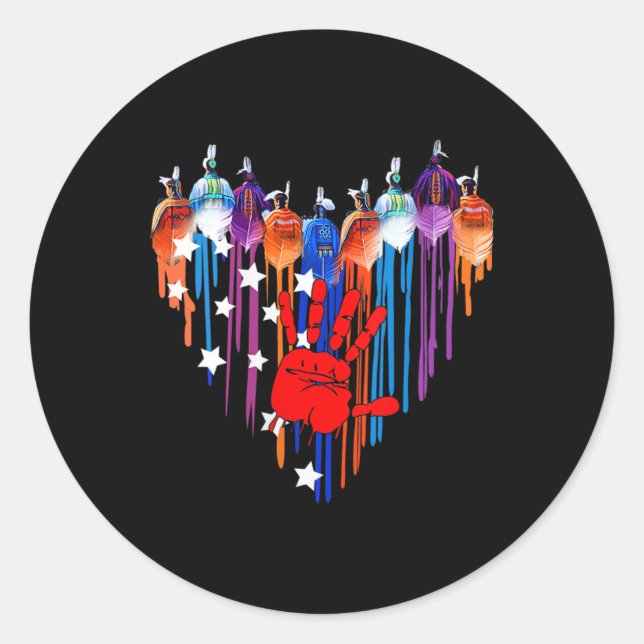 Adesivo Mulheres Americanos nativos Coração Forte Resilent (Frente)