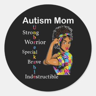 Adesivo Mulheres Autismo Mãe África Autismo Inseparável