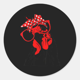 Adesivo Mulheres bonitas menina frango com bandana e
