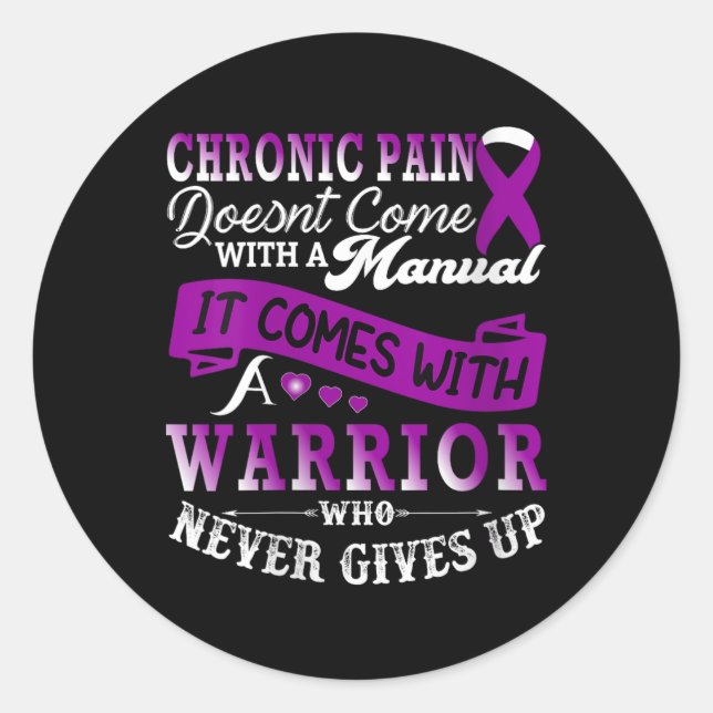 Adesivo Mulheres Chronic Pain Awarness Guerreiro Purple Ri (Frente)