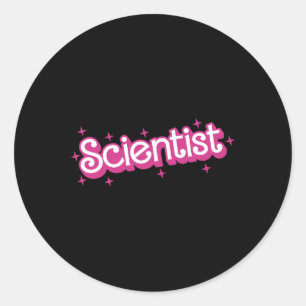 Adesivo Mulheres Cientista Rosa Retro Professora de Ciênci