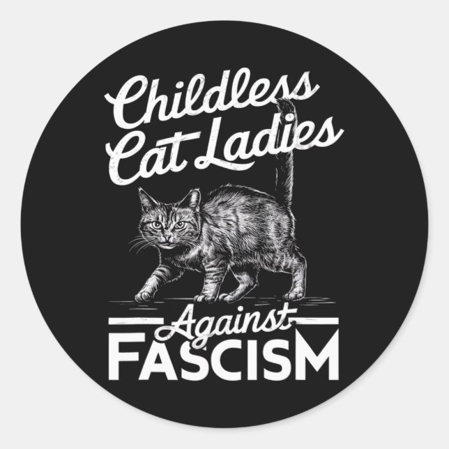 Adesivo Mulheres de Gato Contra o Fascismo Orgulhosas Femi (Frente)