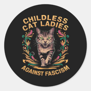 Adesivo Mulheres De Gato Sem Filhos Contra O Fascismo 1