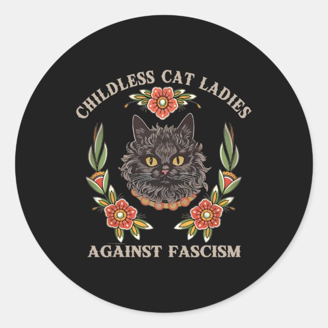 Adesivo Mulheres De Gato Sem Filhos Contra O Fascismo Mulh (Frente)