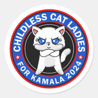 Adesivo Mulheres De Gato Sem Filhos Para Democratas Kamala