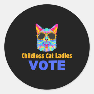 Adesivo Mulheres de Gato Sem Fios Votam Azul