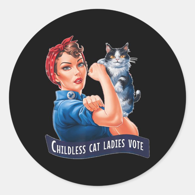 Adesivo Mulheres de Gato Sem Fios Vote Rosie (Frente)