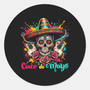 Adesivo Mulheres do Cinco De Mayo Garotas Crianças Caveira