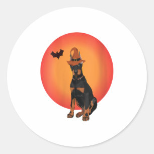 Adesivo Mulheres Doberman Dog Halloween Dift Puppy e