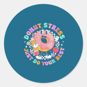 Adesivo Mulheres Donut Retro Estresse Apenas