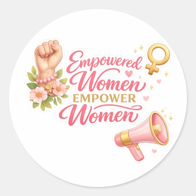 Adesivo Mulheres empoderadas empoderam mulheres (Frente)