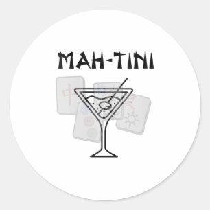 Adesivo Mulheres Engraçadas Mahjong Martini Tail Mah Jongg