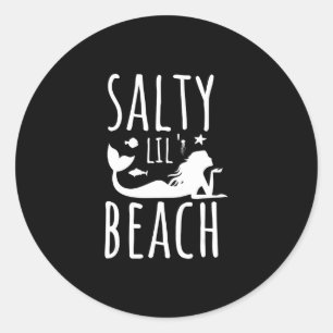 Adesivo Mulheres Engraçadas Sereia Salty Lil' Praia 70 Se