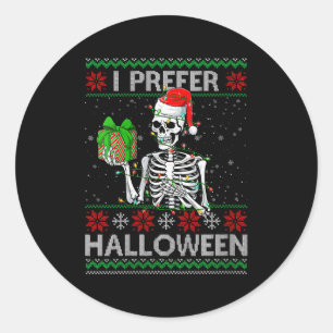 Adesivo Mulheres Engraçado Eu Prefiro Esqueleto de Hallowe