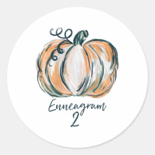 Adesivo Mulheres Enneagram 2 Aquarela Pumpkin Caem Graças