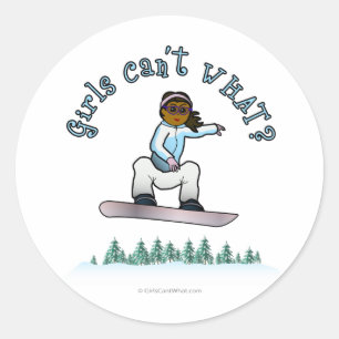 Adesivo Mulheres Escuras Snowboard