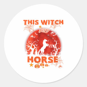 Adesivo Mulheres Esta Bruxa Adora Cavalos Camisa Hallowe
