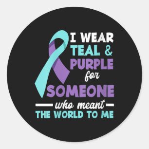 Adesivo Mulheres Eu Visto Teal & Roxo Para Alguém Que