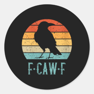 Adesivo Mulheres F-caw-f Black Crow Black Bird Retro Sunse