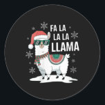 Adesivo Mulheres Fa La Llama Funny Llama Christmas Pajama<br><div class="desc">Mulheres Fa La Llama Funny Llama Natal Pijamas Xmas Crianças</div>